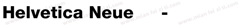 Helvetica Neue 粗體緊縮字体转换